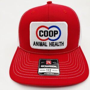 CO-OP Animal Health Richardson 112 Trucker Cap Hat Mesh Snapback Textured Patch